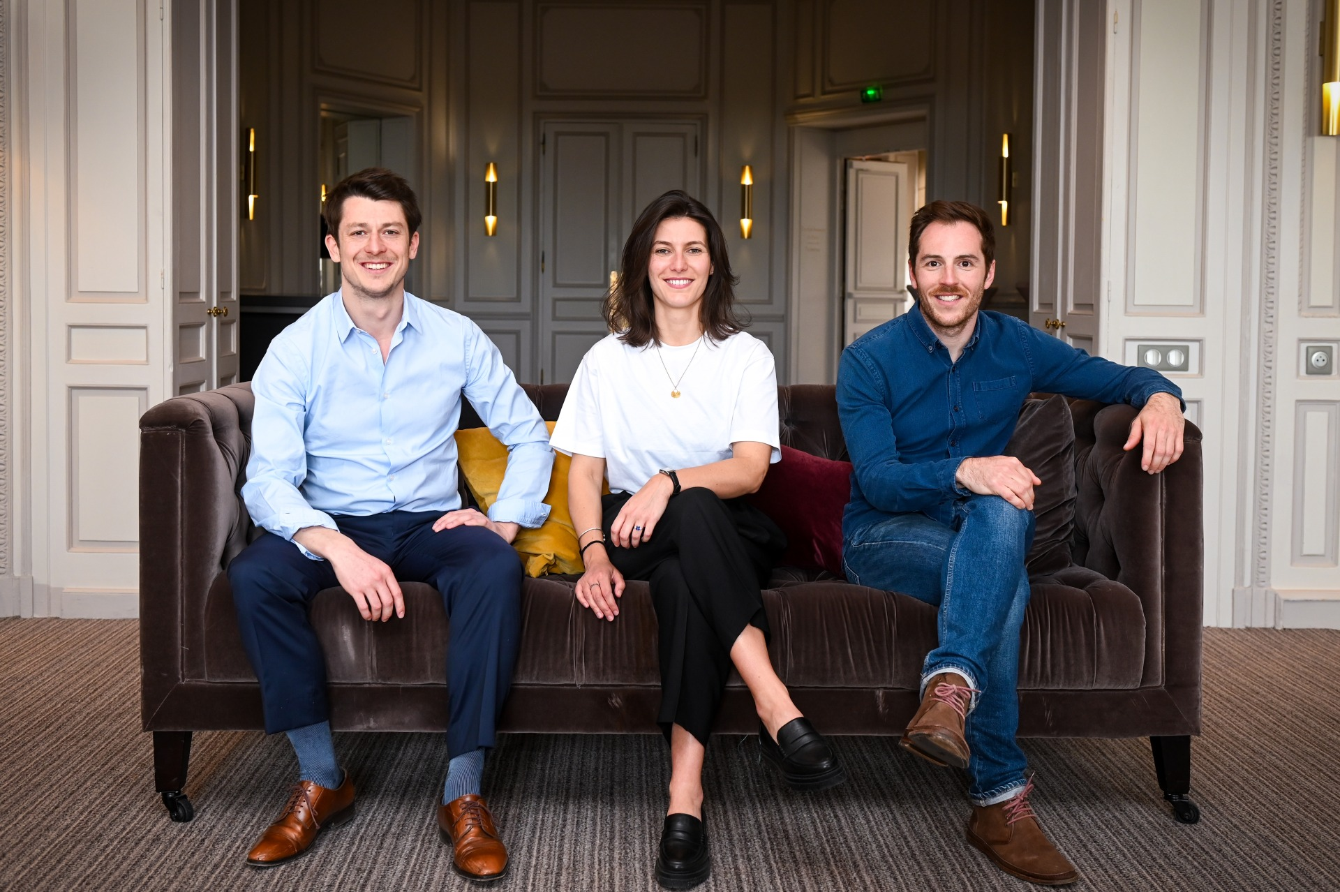 RockFi co-founders (left to right): Pierre Marin, Marie Bedu, and Maxime Durand