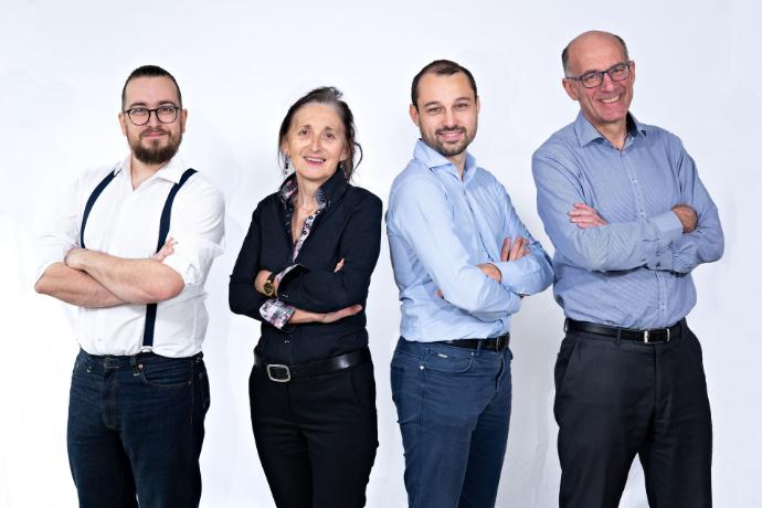 Left to right: Paul Roy, Nadine Martin, Nicolas Saubin, and Pascal Gain