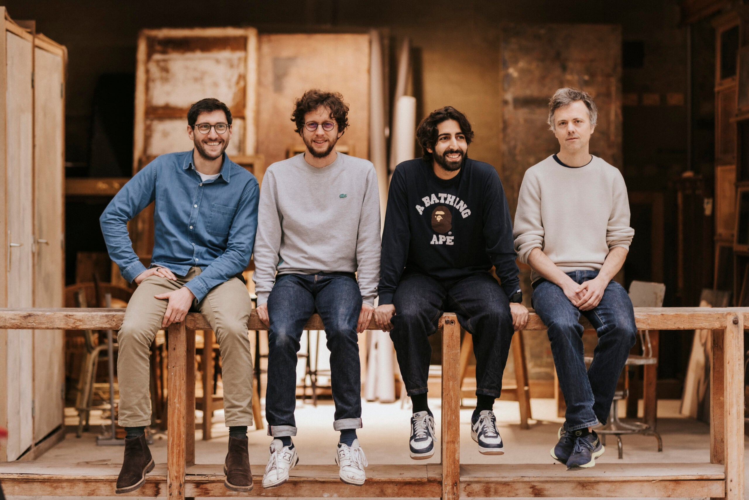 Gradium Co-Founders (l to r): Olivier Teboul, Chief Technology Officer; Alexandre Défossez, Chief Scientist Officer; Neil Zeghidour, Chief Executive Officer; Laurent Mazaré, Chief Coding Officer. Photo by Gradium